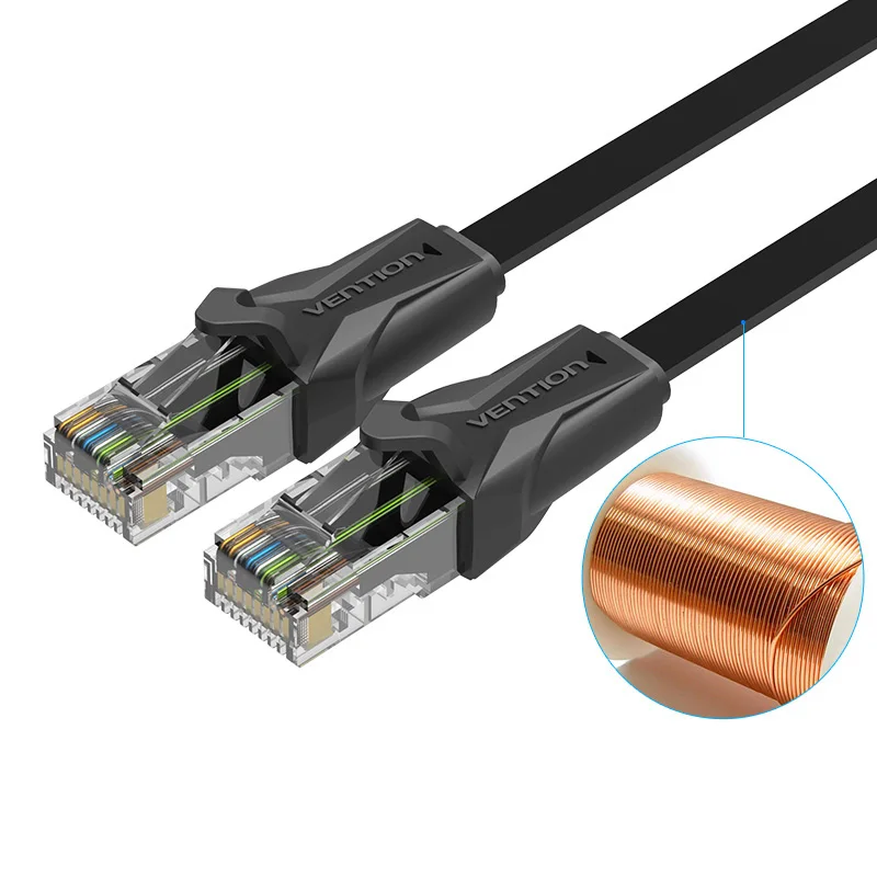 Высокоскоростной сетевой кабель Vention UTP CAT 6 плоский гигабитный Ethernet RJ45