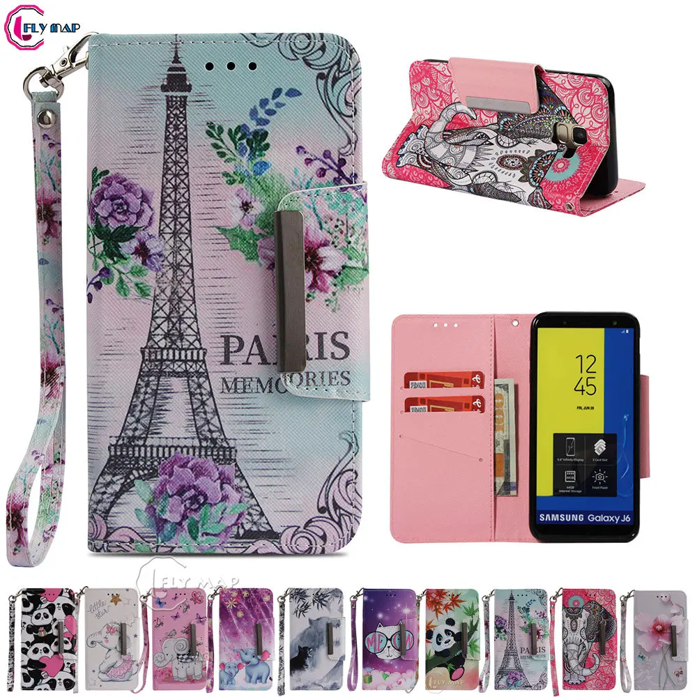 Чехол для мобильного телефона-книжки Wallet Big Cover для Samsung Galaxy J6 2018 6J J600F/DS SM-J600F/DS J600F SM-J600F J600FN SM-J600FN.