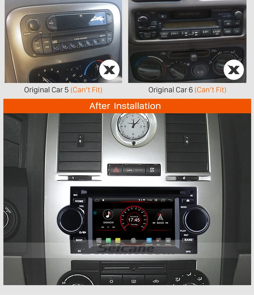 Seicane Android 300 автомобильный Радио dvd-плеер Мультимедиа gps для Jeep Commander Compass Dodge ram Chrysler Wrangler Grand Cherokee
