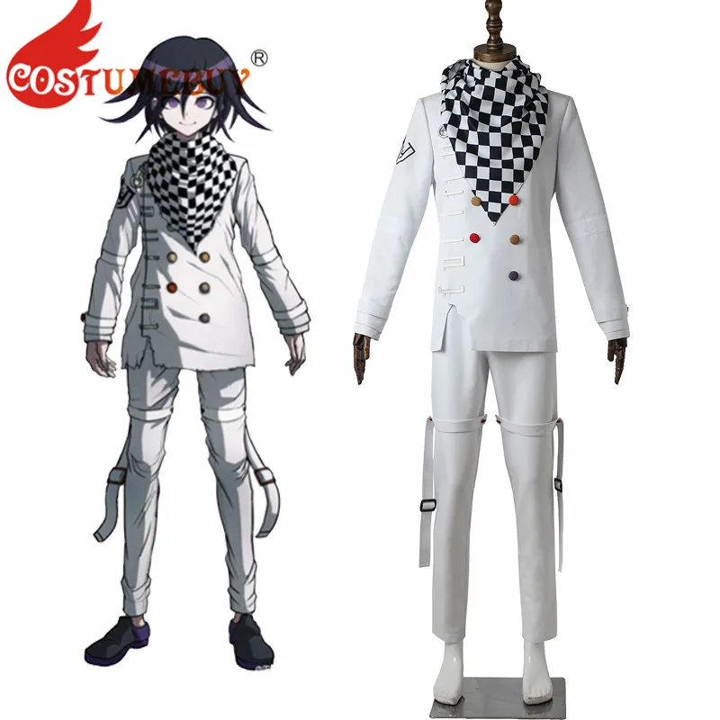 

CostumeBuy Anime Danganronpa V3 Killing Harmony Ouma kokichi White evening suit Cosplay Costume Game School Uniform Suit