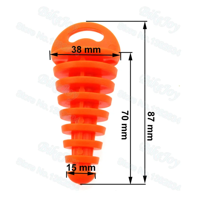 5x Orange Muffler Exhaust Pipe Silencer Wash Plug For 2 Stroke Dirt Bike ATV Scooter Honda Yamaha Kawasaki Motor | Автомобили и