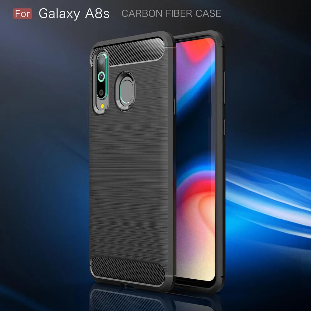 Carbon fiber textured TPU 6.4For Samsung Galaxy A8S Case For G8870 SM SM-G8870 Cell Phone Cover |