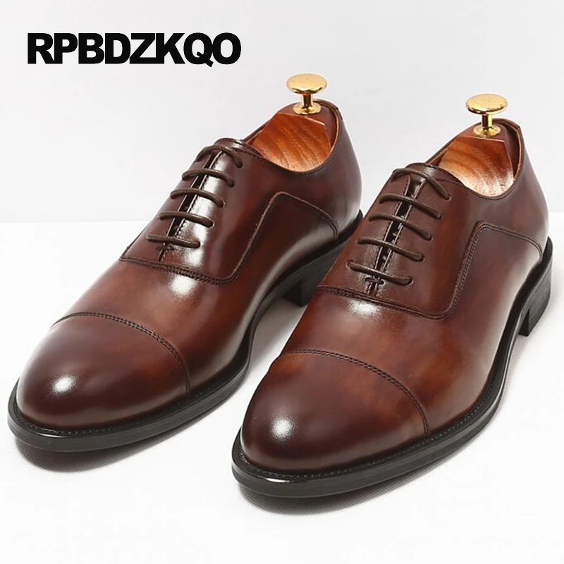 Настоящая кожа офис плоские оксфорды свадьба Италия платье формальный воловья