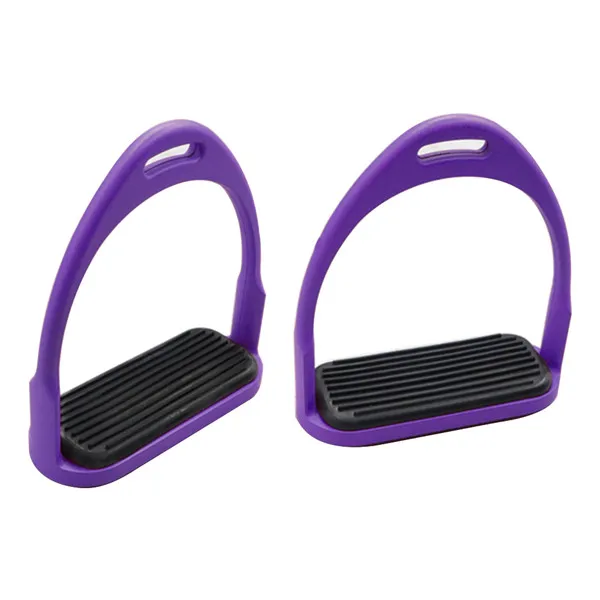 Purple 1 пара безопасности красочные 4,7" стремя ВЕРХОВАЯ ЕЗДА КОННЫЙ легкий алюминиевый перемешивание#280732 - Цвет: Purple