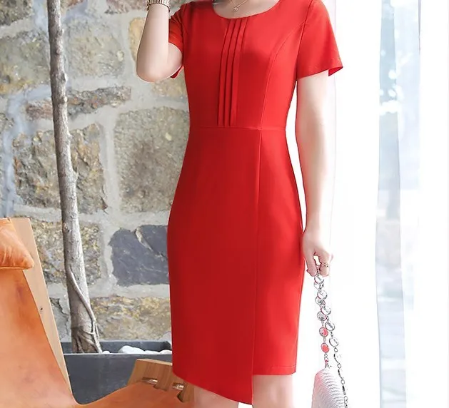 Женский комплект из 2 предметов пиджак с коротким рукавом и платье для работы