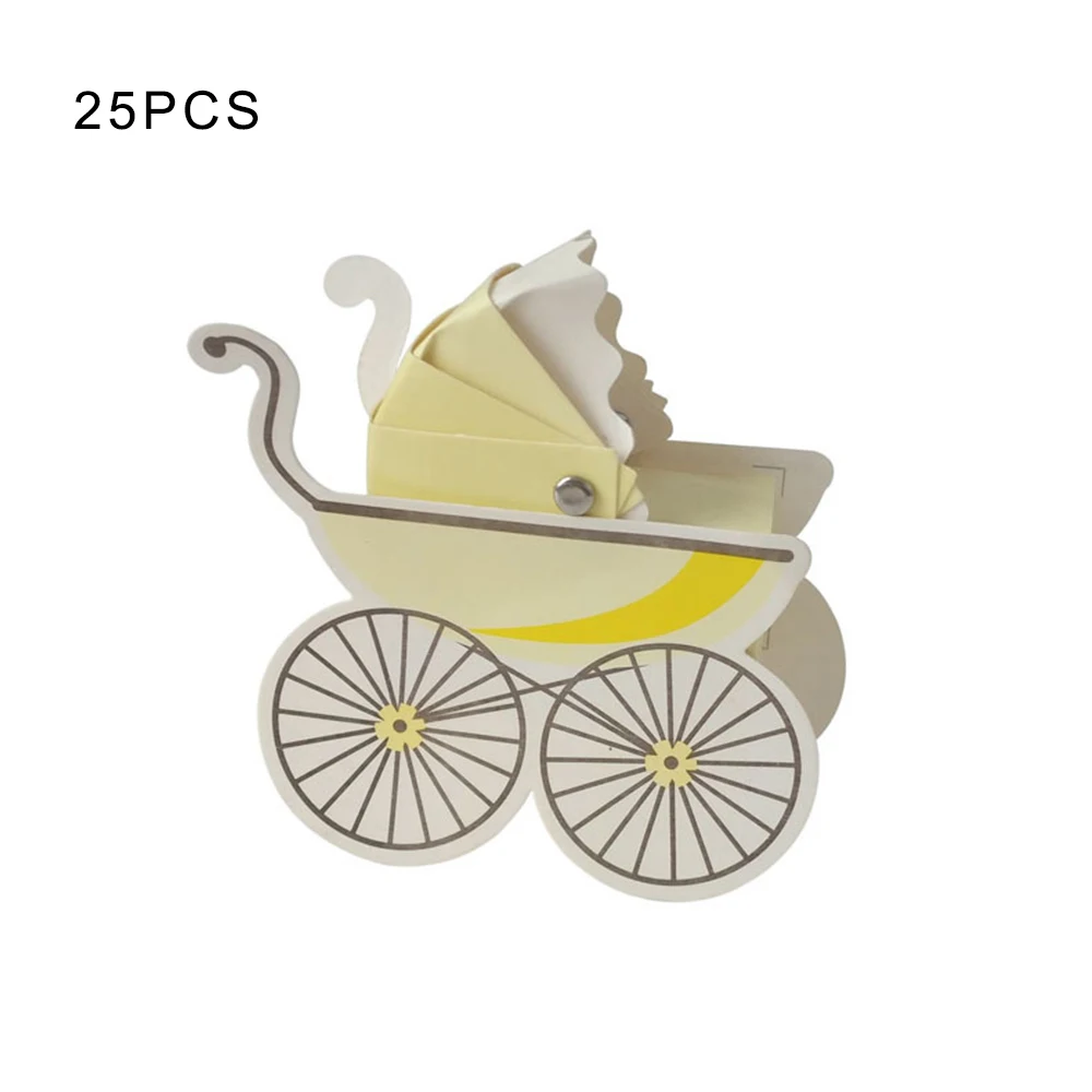 Yellow 25 шт./компл. Baby Shower новорожденная детская Леденцовая коробка Милая миниатюрная детская коляска коробки конфет милые детские подарочные коробки для вечеринок - Цвет: Yellow