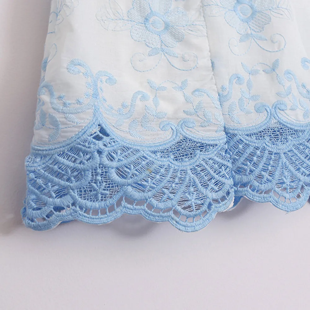 Children Kids Baby Girls Princess Dress Sleeve Embroidery Dresses high quality dropshiping summer dress W620 | Детская одежда и