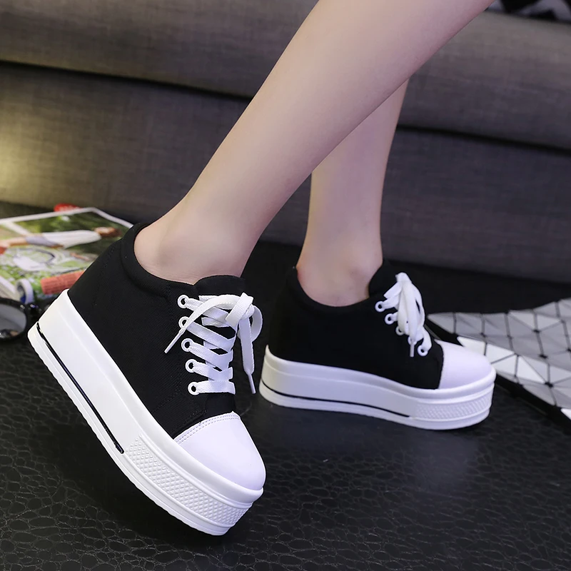 Женские повседневные туфли на каблуке сезон осень-весна 2019 холщовые женские