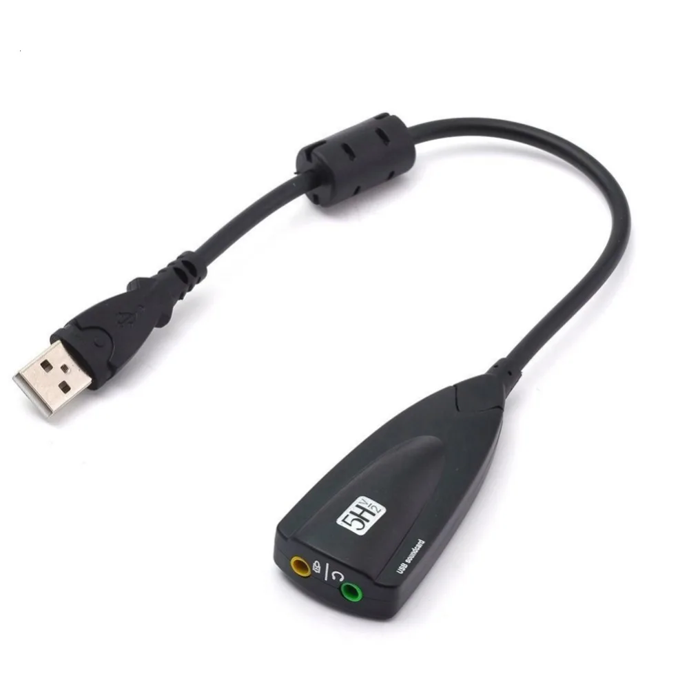 Антимагнитная Внешняя USB звуковая карта 7 1 адаптер 5HV2 3D Аудио гарнитура микрофон 3