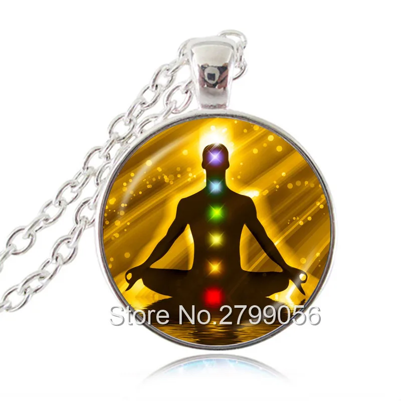 7 Рэйки лечение чакры ожерелье Будда йога кулон для медитации духовный символ ом