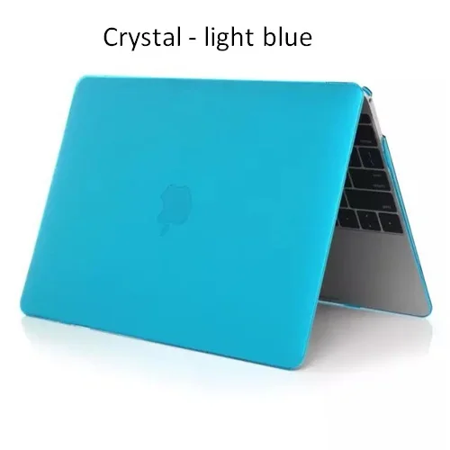 Crystal Light Blue Прозрачный/Матовый Жесткий чехол для Macbook Air Pro retina 11 12 13 15 дюймов сумка для ноутбука чехол для Mac Book аксессуары для ноутбуков - Цвет: Crystal Light Blue