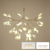 post modern stylish tree branch leaf led pendant light lamp decorative firefly ceiling hanging wire cable lamp light led