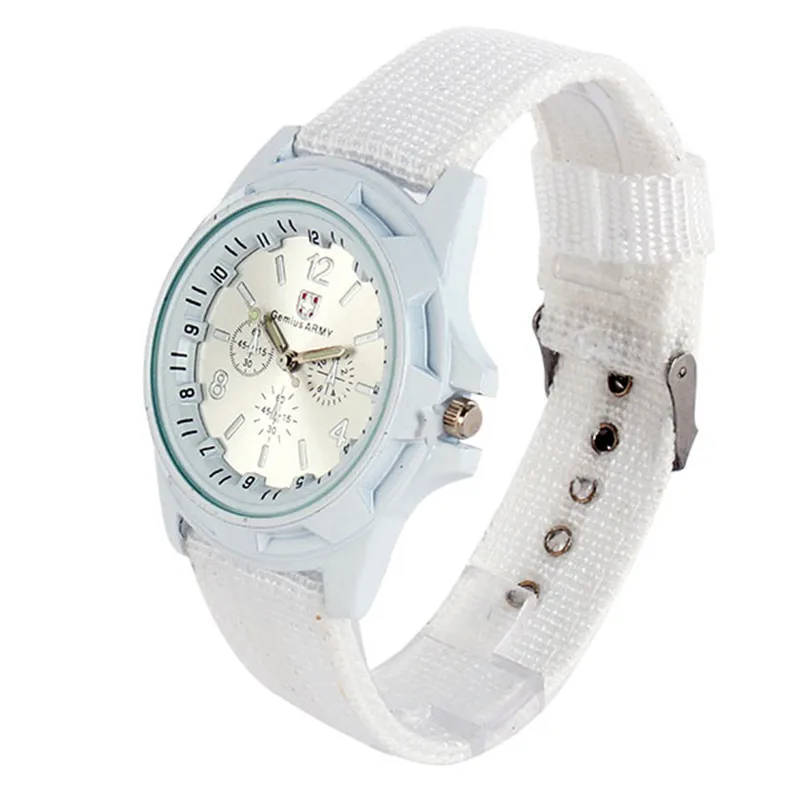 

Fashion Luxury Stainless Steel Men's Military Nylon bBlt Quartz Analog Watch