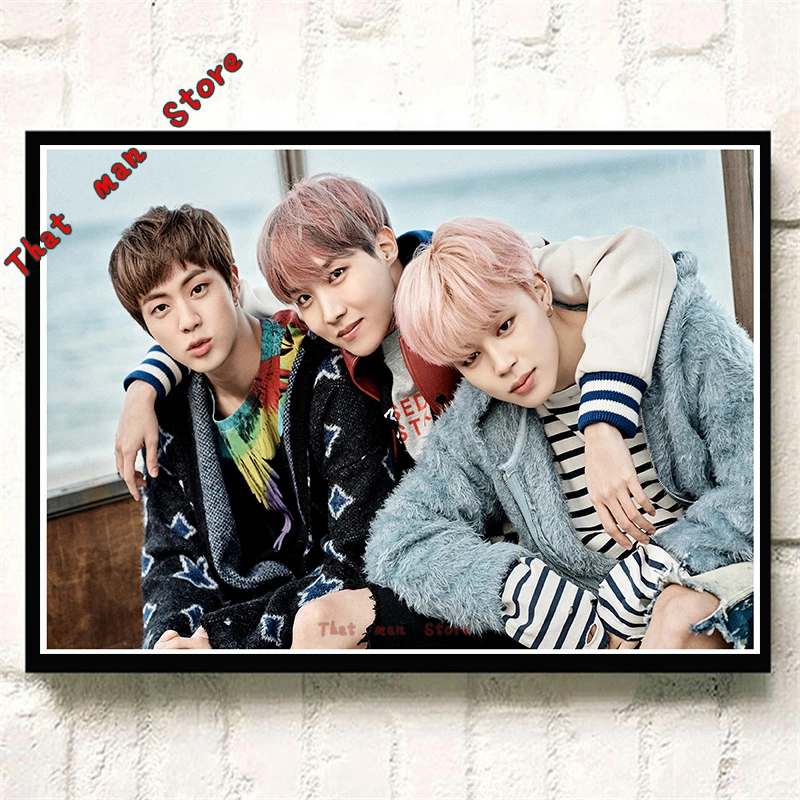 Kpop bangtan boys прозрачные наклейки на стену с изображением украшение дома высокое