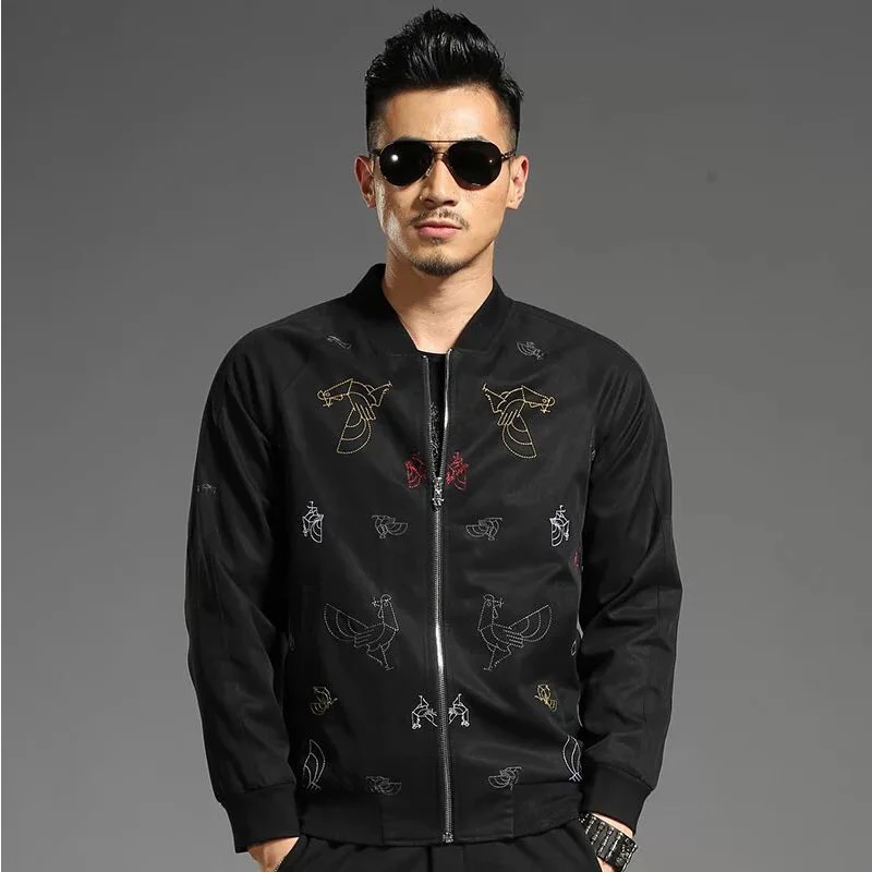 2018 бренд Для мужчин s Курточка бомбер тонкий Бейсбол Jac de goutets одноцветное Цвет