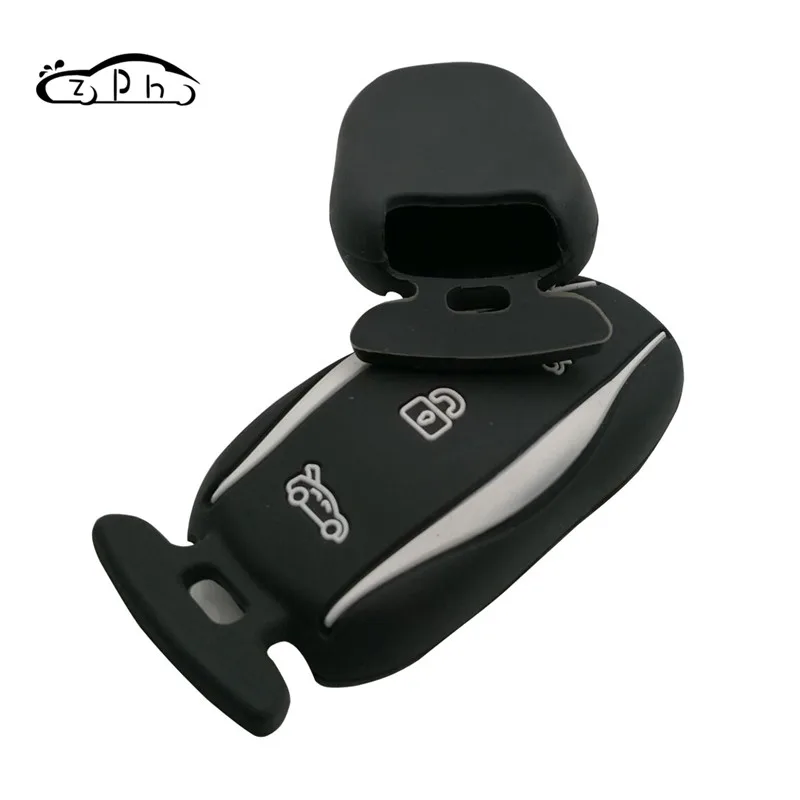 Силиконовый чехол с 3 кнопками для Tesla Model S X модель автомобиля 75D 90D P100D умный ключа