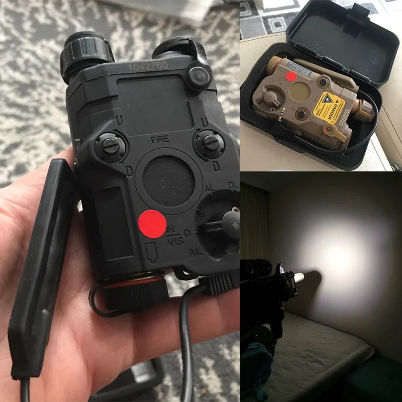 Тактический военный страйкбол AN/PEQ-15 батарейный блок лазерный красный точечный Лазер с белым светодиодный фонарик и ИК-объектив