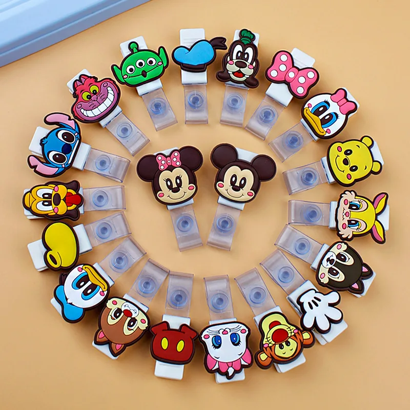 20 шт./компл. пластик новый очаровательный держатель значка клип мультфильм
