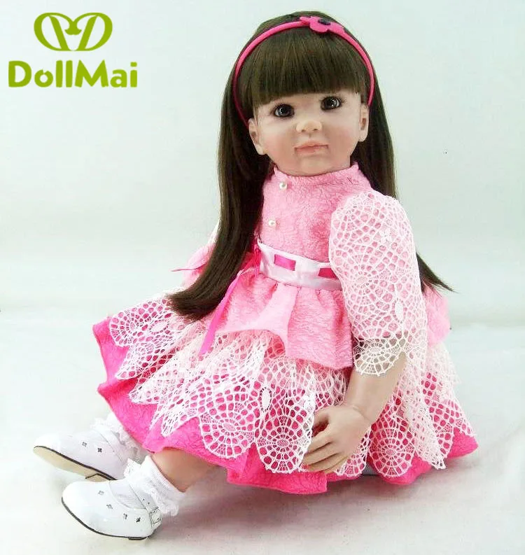 Живой младенец силиконовые виниловые куклы для новорожденных длинные прямые