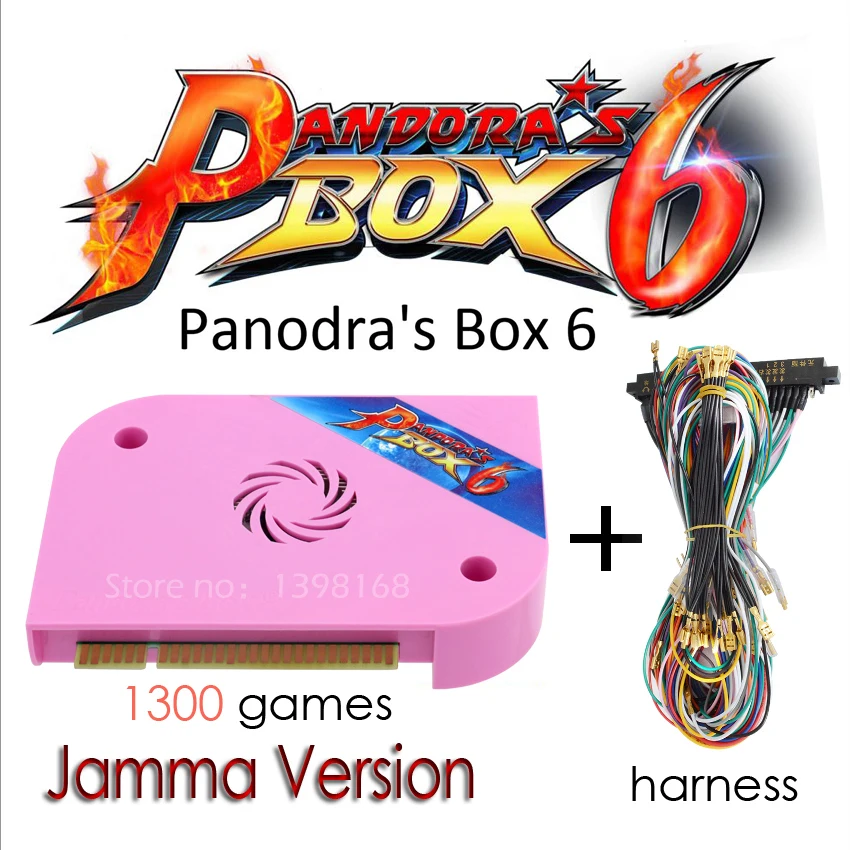 Jamma версия Pandora's Box 6 1300 поддержка аркадной доски добавить FBA MAME PS1 игра до 3000 игр