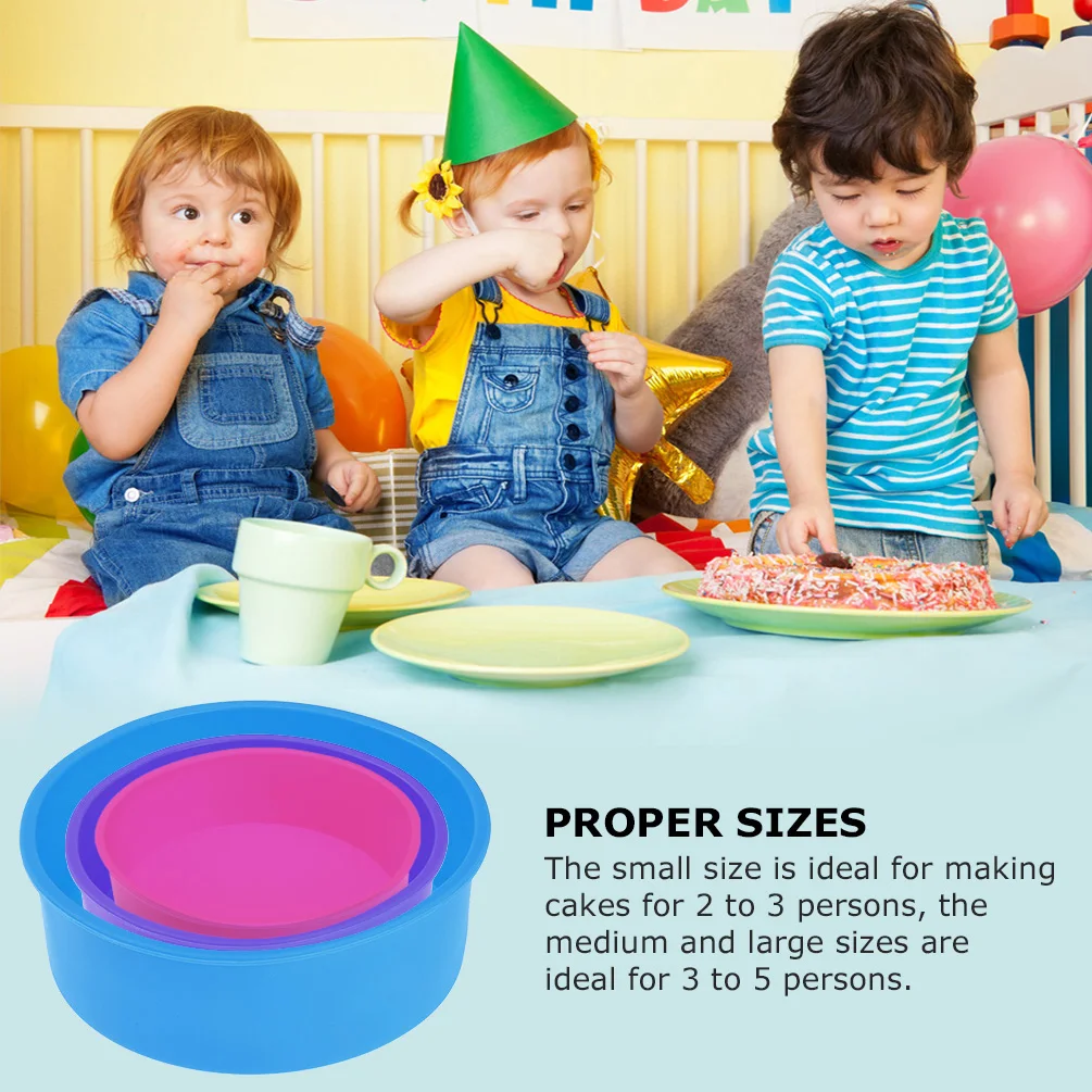 3 шт круглая силиконовая форма для пирога противень выпечки чизкейка двухслойный