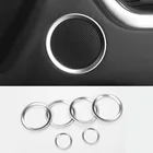 Автомобиль Стайлинг ABS Матовая дверь аудио динамик крышка декоративные круглые кольца накладки рамка для Land Rover Discovery Sport 2016 2017 2018