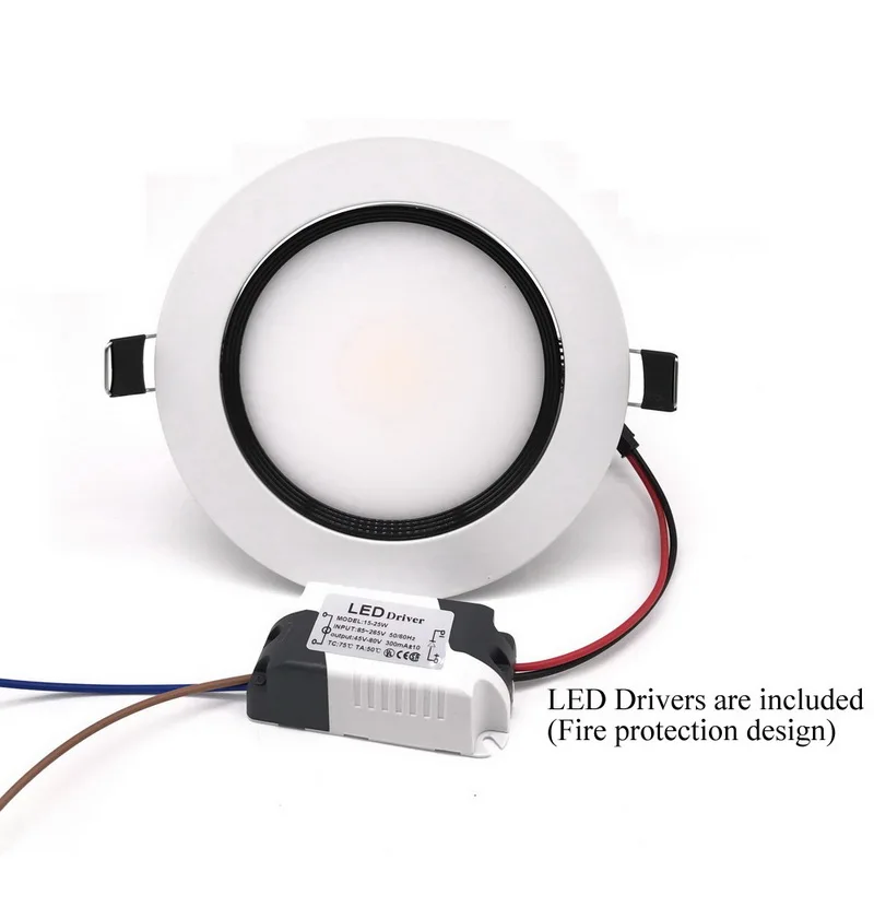 5 &quotутопленный светодиодный светильник с драйверами регулируемой яркостью 20 Вт