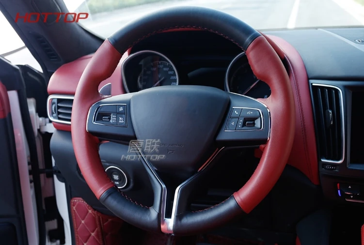 Крышка рулевого колеса автомобиля из натуральной кожи авто аксессуары подходят для Maserati Levante Ghibli