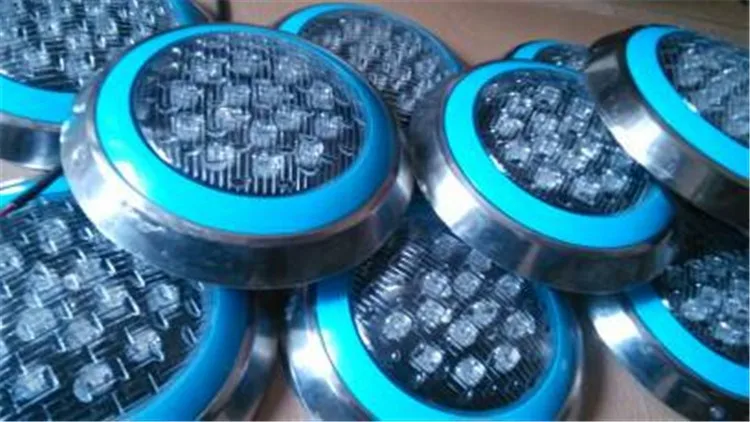 12 Вт Светодиодная круглая плавающая точечная лампа из нержавеющей стали RGB DC12V