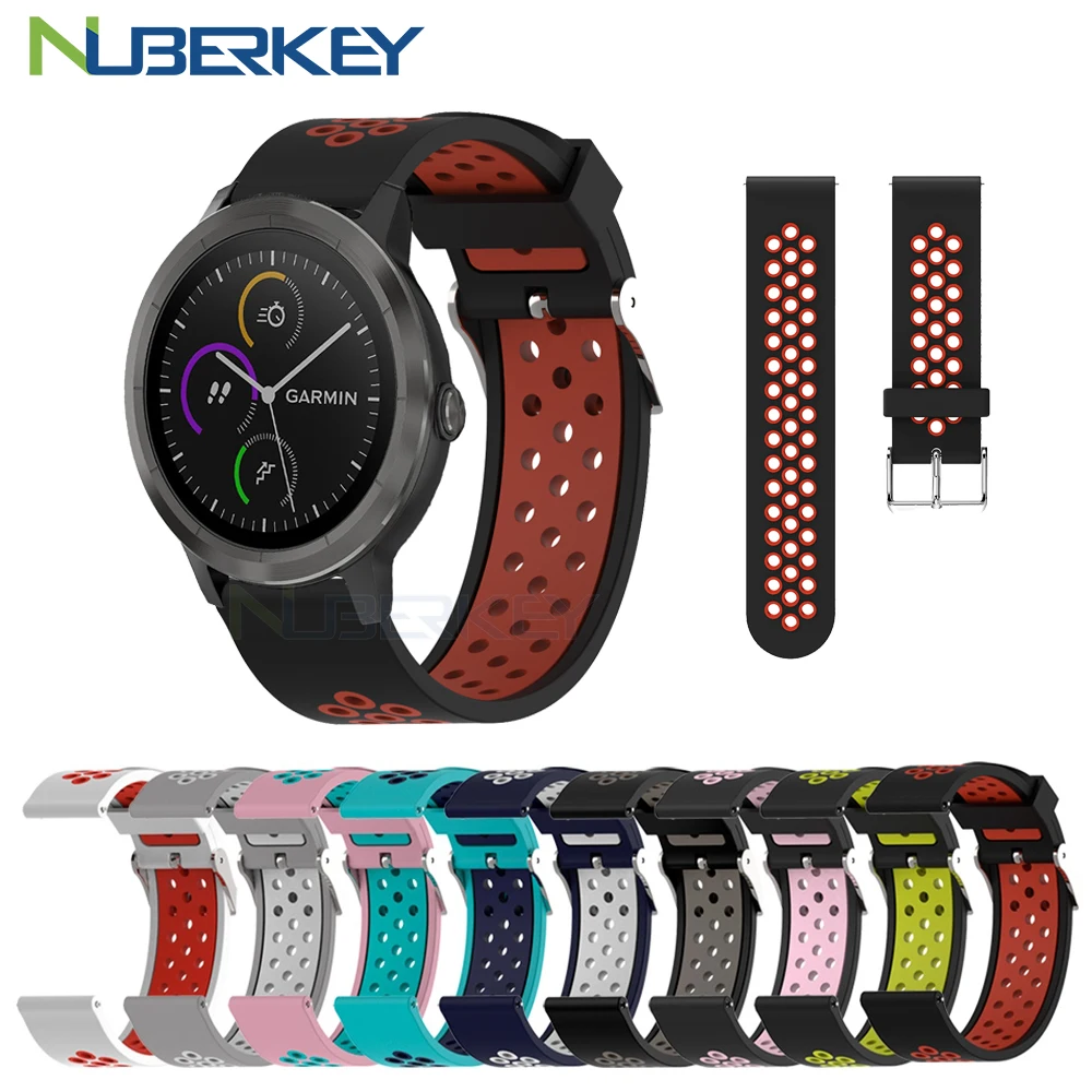 Цветной мягкий силиконовый сменный ремешок для Garmin Vivoactive 3 HR/Venus Move смарт браслет