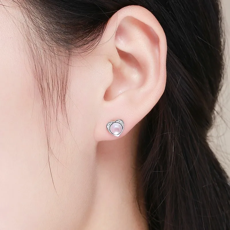 Серьги гвоздики из серебра 925 пробы с фианитом и лунным камнем|stud earrings|earrings forearrings