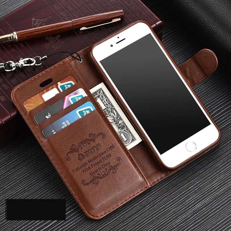 AZNS Высокое качество флип чехол для iPhone 7 8 Pu кожаная сумка телефона Магнитная