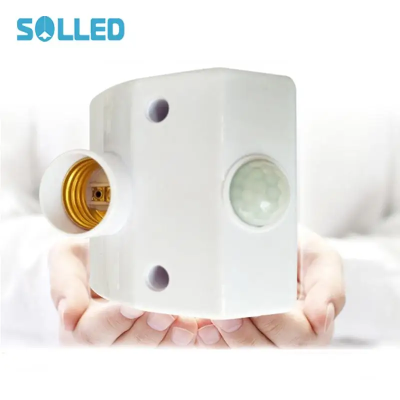 Инфракрасный датчик движения SOLLED E27 220V автоматический светильник держатель