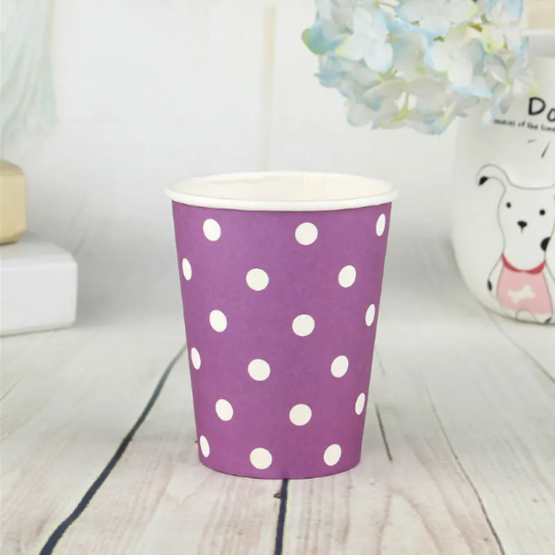 10pcs/lot Dot cup food grade disposable tableware baby wedding party children birthday decoration supplies | Дом и сад