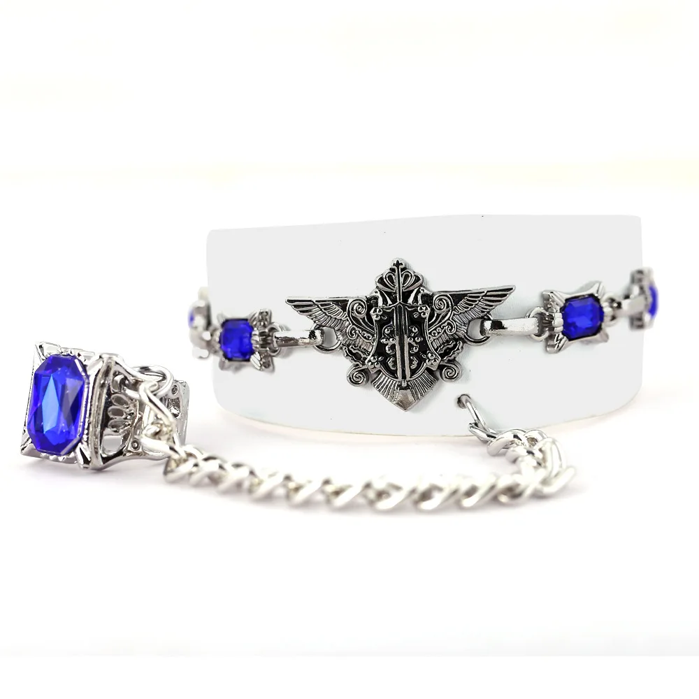 10 шт./лот аниме Темный дворецкий ворона символ знак кожаный модный браслет с