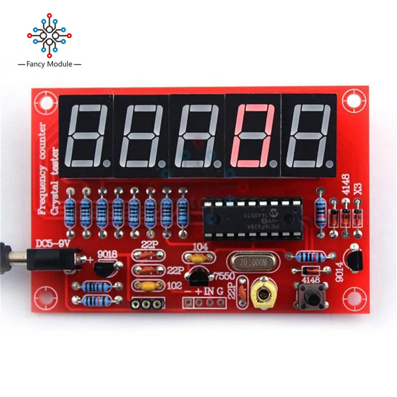 Цифровой светодиодный счетчик частот DIY Kit 1 Гц-50 МГц USB 5 В Кристалл осциллятор