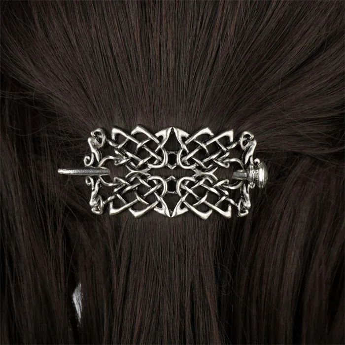 410 Заколка для волос Viking Celtics Knots Crown, винтажная металлическая заколка для волос с драконами, заколка для волос, ювелирные аксессуары для волос для женщин и девушек - Окраска металла: 410