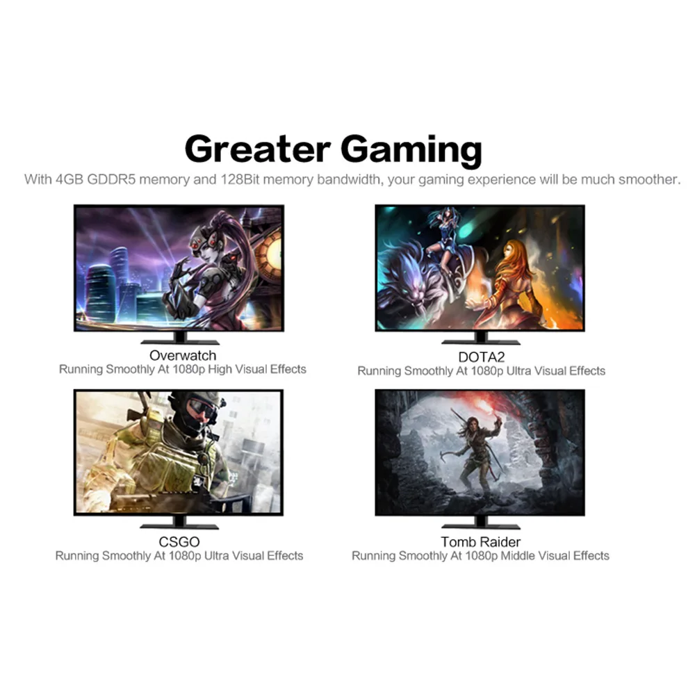 Yeston Radeon RX 560D GPU 4 ГБ GDDR5 128 бит игровой настольный компьютер ПК видеокарты Поддержка DVI-D/HDMI 2.0B