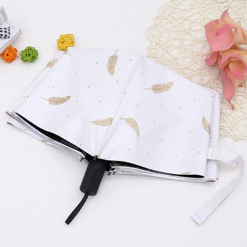 SAFEBET перо УФ Зонт черный покрытие от солнца милые Водонепроницаемый складные