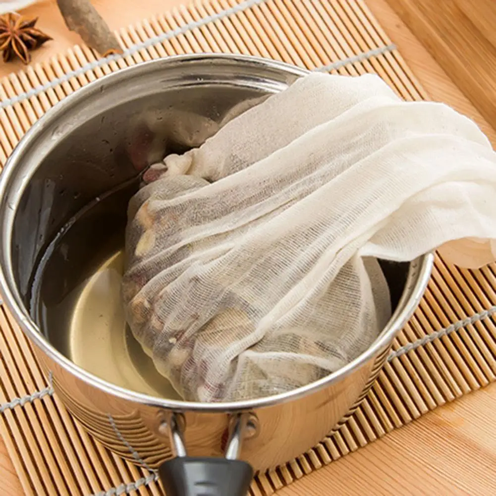 Cotton Filter Bags For Tea Bag Infuser With String Heal Seal 23 X21CM Sachet Paper Teabags Empty Multifunction | Дом и сад