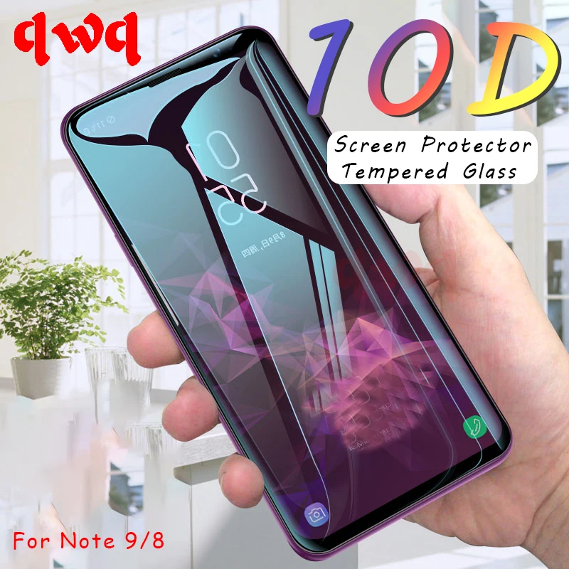 Пленка из закаленного стекла для Samsung Galaxy Note 8 9 S9 S8 Plus S7 Edge 10D полноэкранная