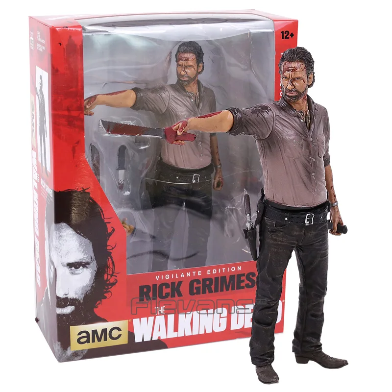 The Walking Dead Рик Граймс ПВХ фигурка Коллекционная модель игрушки 2 типа 10 дюймов 25 см - Цвет: B