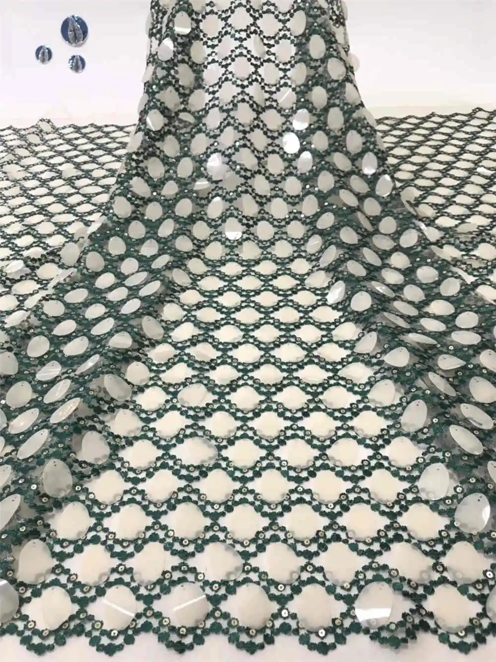 Последняя расшитая блестками индийская кружевная Кань 2019 нигерийская сетка