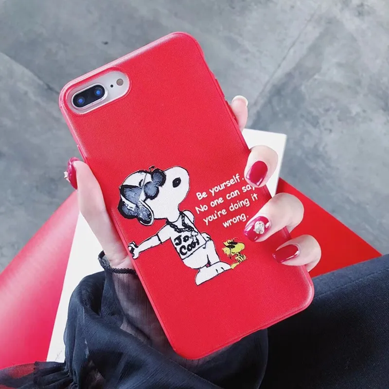 3D рельефные чехлы с рисунком собаки для телефона iphone 7 8 Plus 6 6s Coque мультфильм