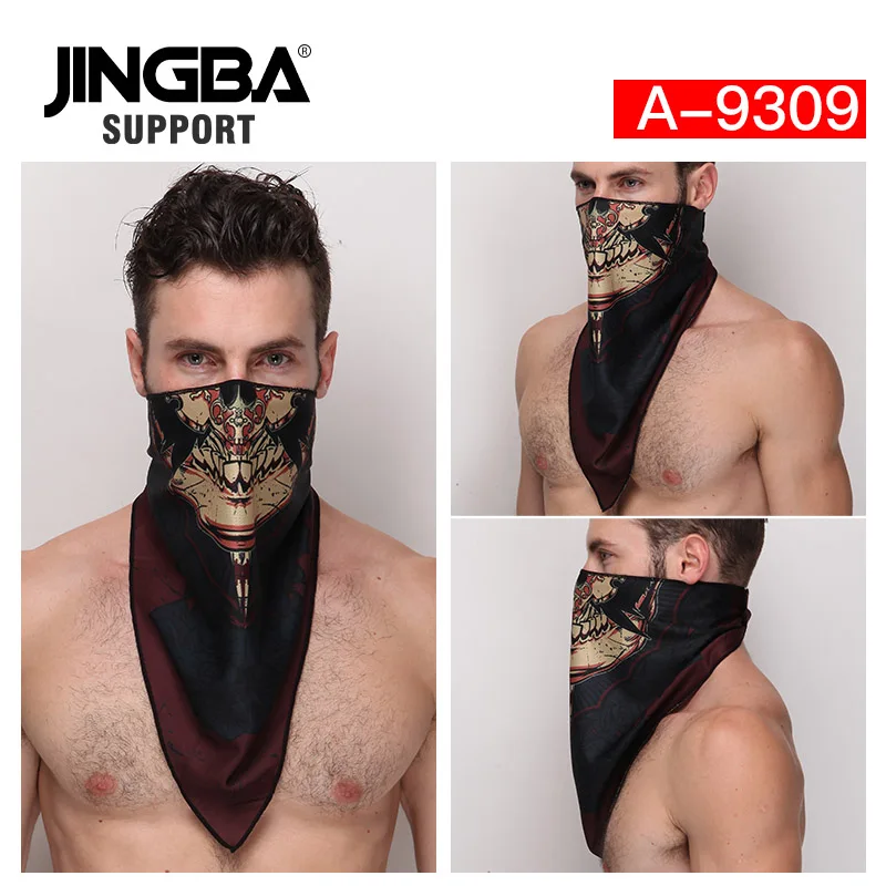 JINGBA поддержка многофункциональная Бандана Маска для лица Для мужчин повязка на голову велосипед велосипедная бандана пиратский платок на голову; Прямая поставка; - Цвет: A-9309