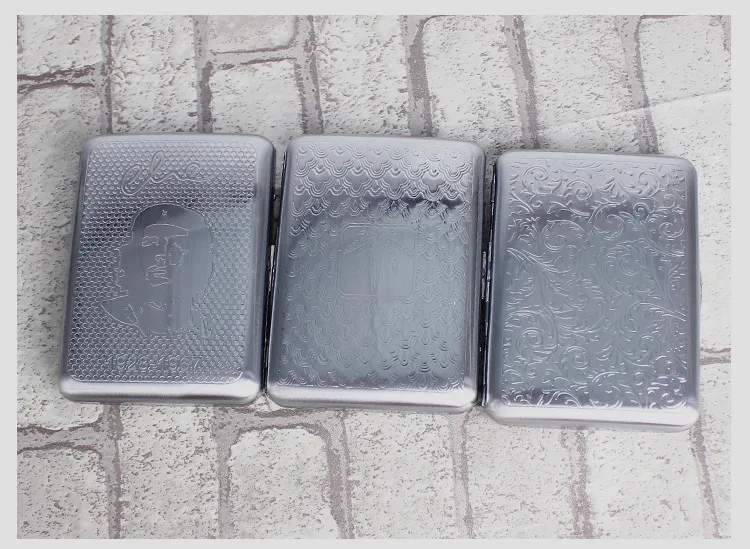 slim Silver Polish Flower Engrave Cigarette Case Box Portable 16 Tobacco Storage case Container metal Holder box Cases | Дом и сад