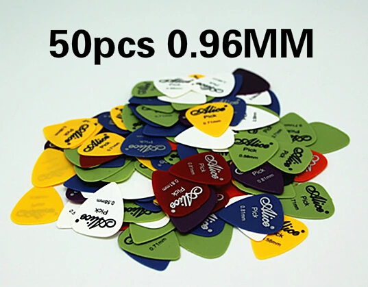 50pcs 0.96 50 шт./лот медиаторы для гитары Alice Акустическая Электрогитара аксессуары музыкальный инструмент толщина 0,58-1,5 можно выбрать Y14 GYH - Цвет: 50pcs 0.96