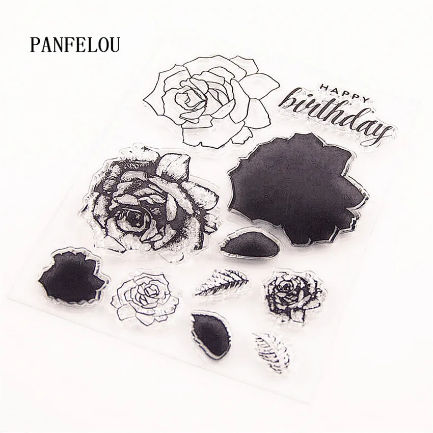 PANFELOU многослойный розовый прозрачный силиконовый штамп/печать для DIY