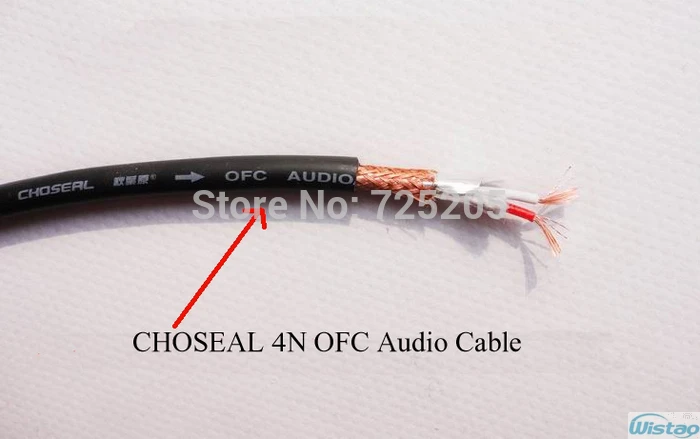 Стерео-кабель Hi-Fi 3 5 мм в 2x6 35 монокабель Choseal 4N OFC аудиокабель с позолоченными