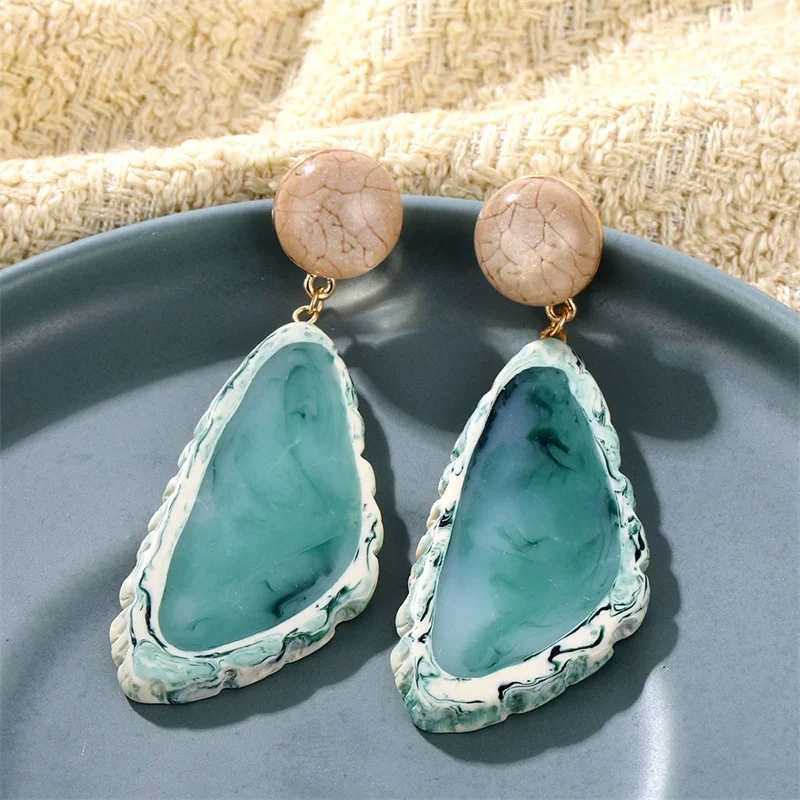 Женские серьги-подвески FNIO акриловые серьги из ацетата геометрические круглые в